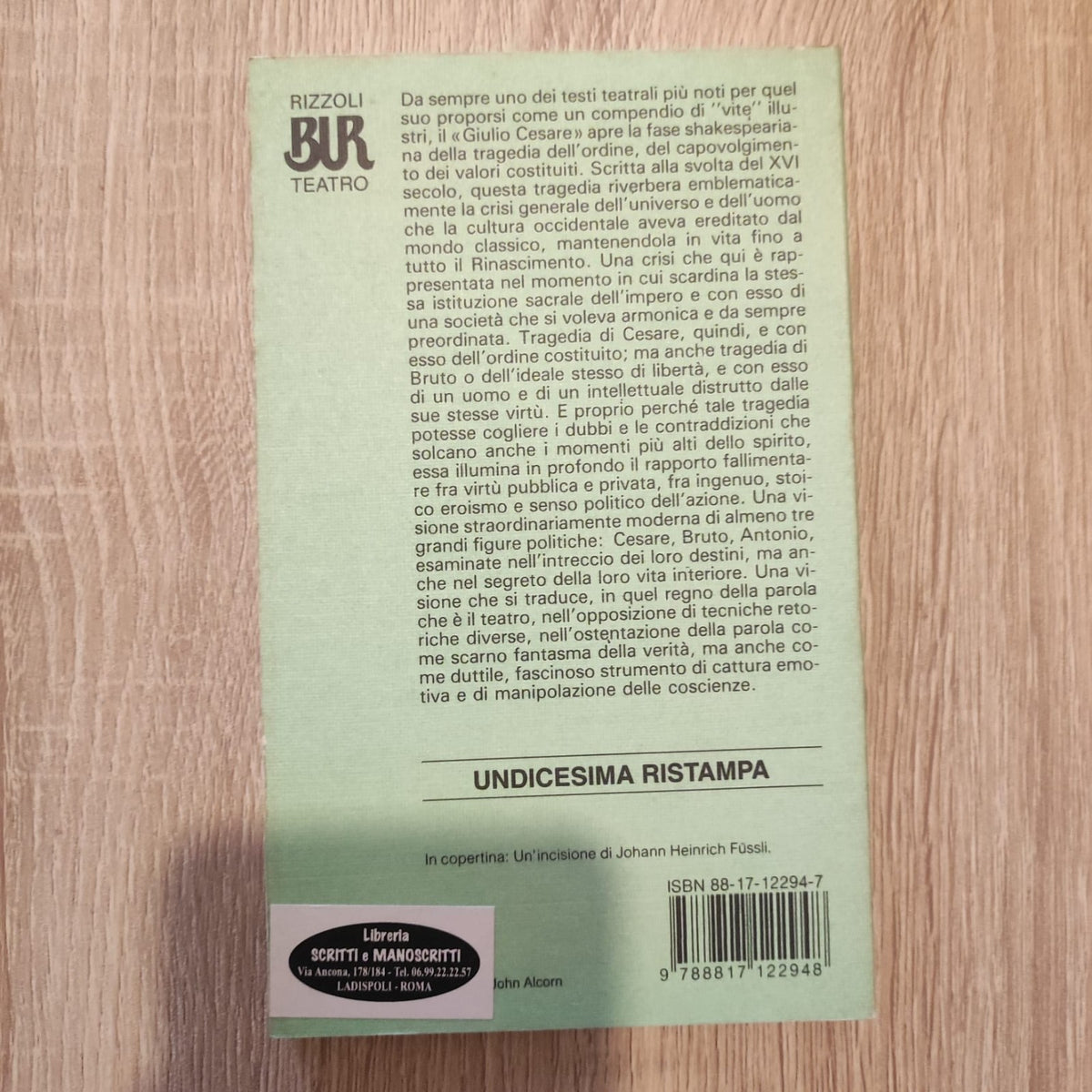 GIULIO CESARE - SHAKESPARE - ITALIAN-ENGLISH TEXT - Rizzoli