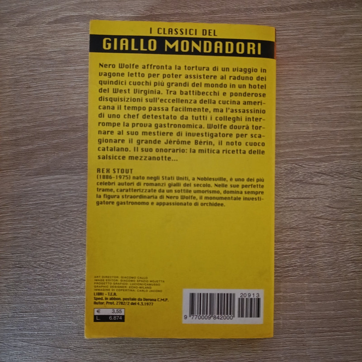 I Classici del Giallo 913 - REX STOUT - ALTA CUCINA