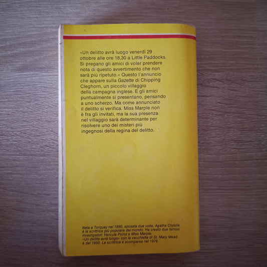 Agatha CHRISTIE - UN DELITTO AVRA' LUOGO Giallo Mondadori Classici/446 (1984)