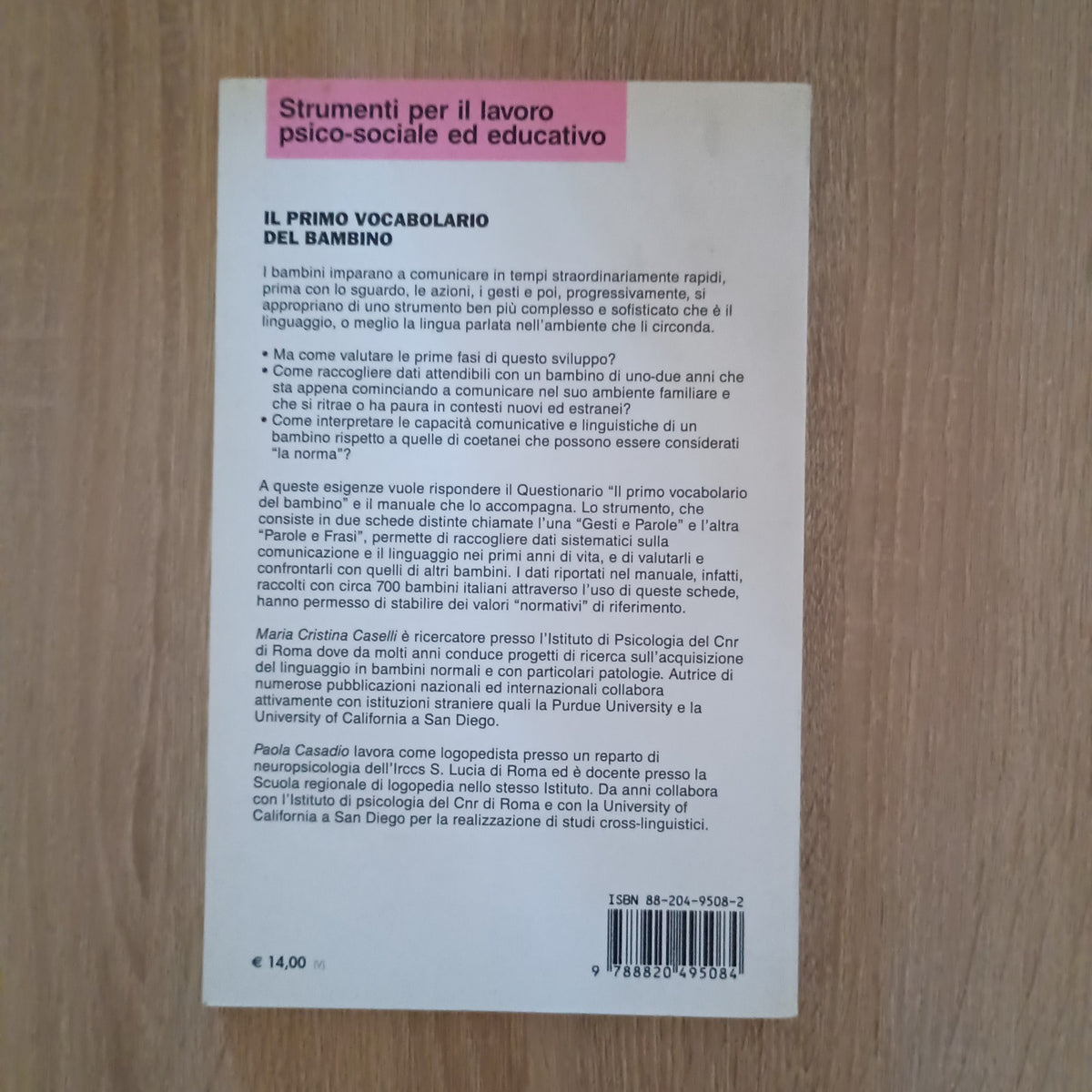 IL PRIMO VOCABOLARIO DEL BAMBINO GUIDA M.C.CASELLI FRANCOANGELI 9788820495084