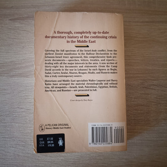The Israel-Arab Reader, A - Paperback, by Walter Laqueur and
