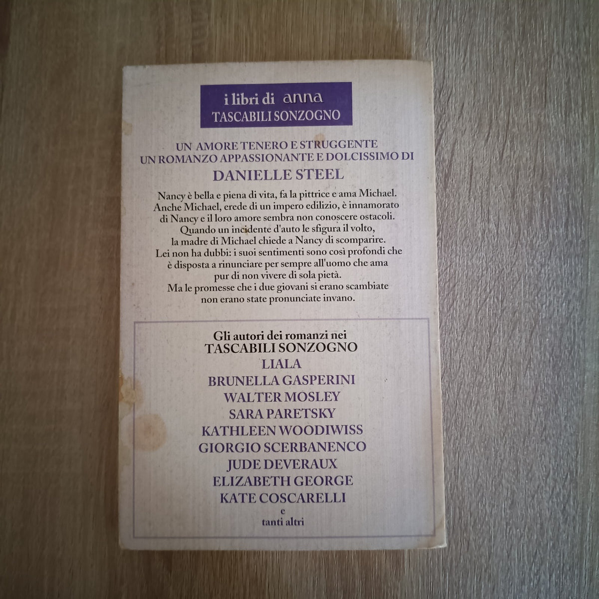 DANIELLE STEEL PROMESSE SONZOGNO / ANNA - LIBRO VINTAGE COLLEZIONE