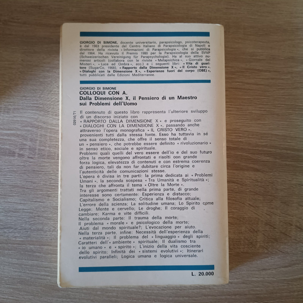 COLLOQUI CON A DI SIMONE GIORGIO EDIZIONI MEDITERRANEE 1986 \ BROSSURA
