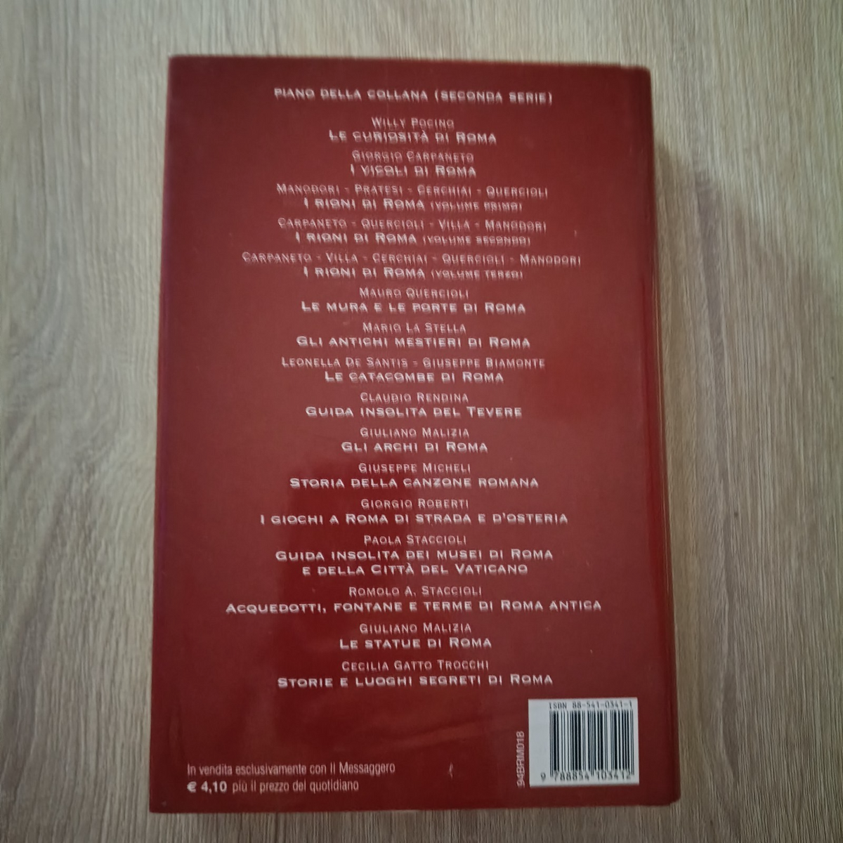 Libro "I Vicoli di Roma" Giorgio Carpaneto 1986