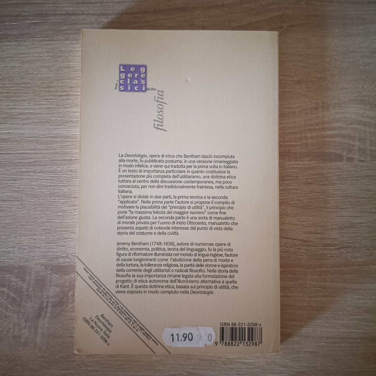 Bentham Jeremy - Deontologia - Filosofia - La Nuova Italia