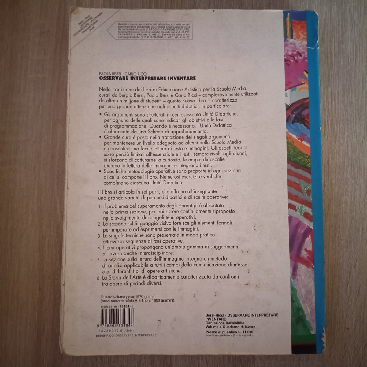 OSSERVARE, INTERPRETARE INVENTARE volume 2 - Zanichelli Paola Bersi Carlo Ricci