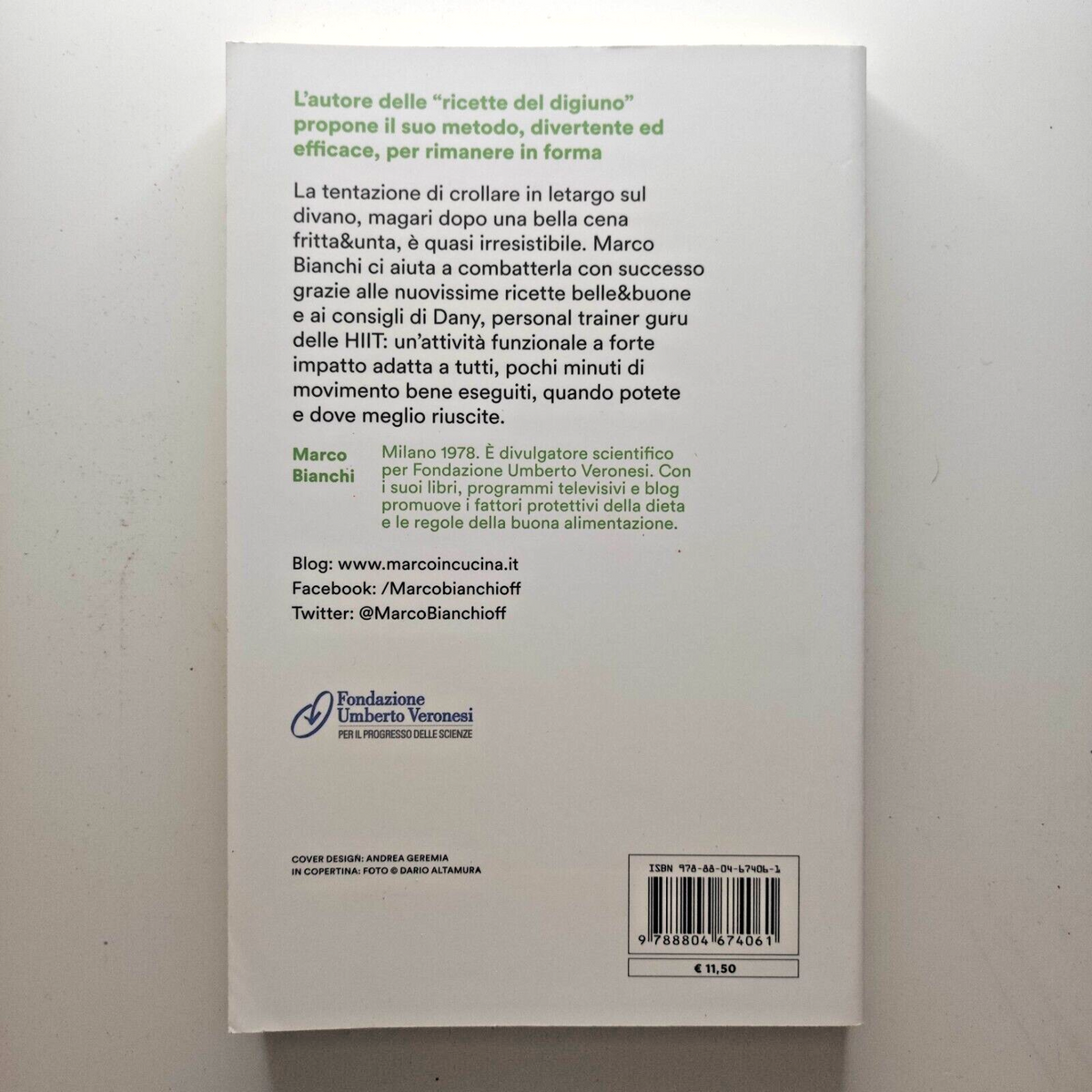 LIBRO IO MI MUOVO 10 MINUTI PER 30 GIORNI - ESERCIZI E RICETTE - MARCO BIANCHI