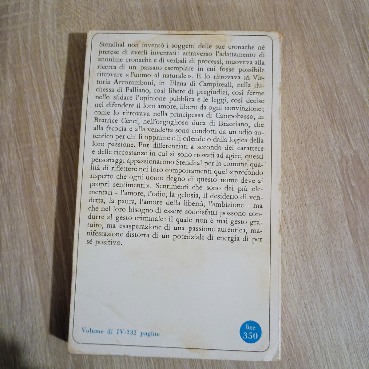 Cronache Italiane Stendhal Capolavori Sansoni 1966 usato
