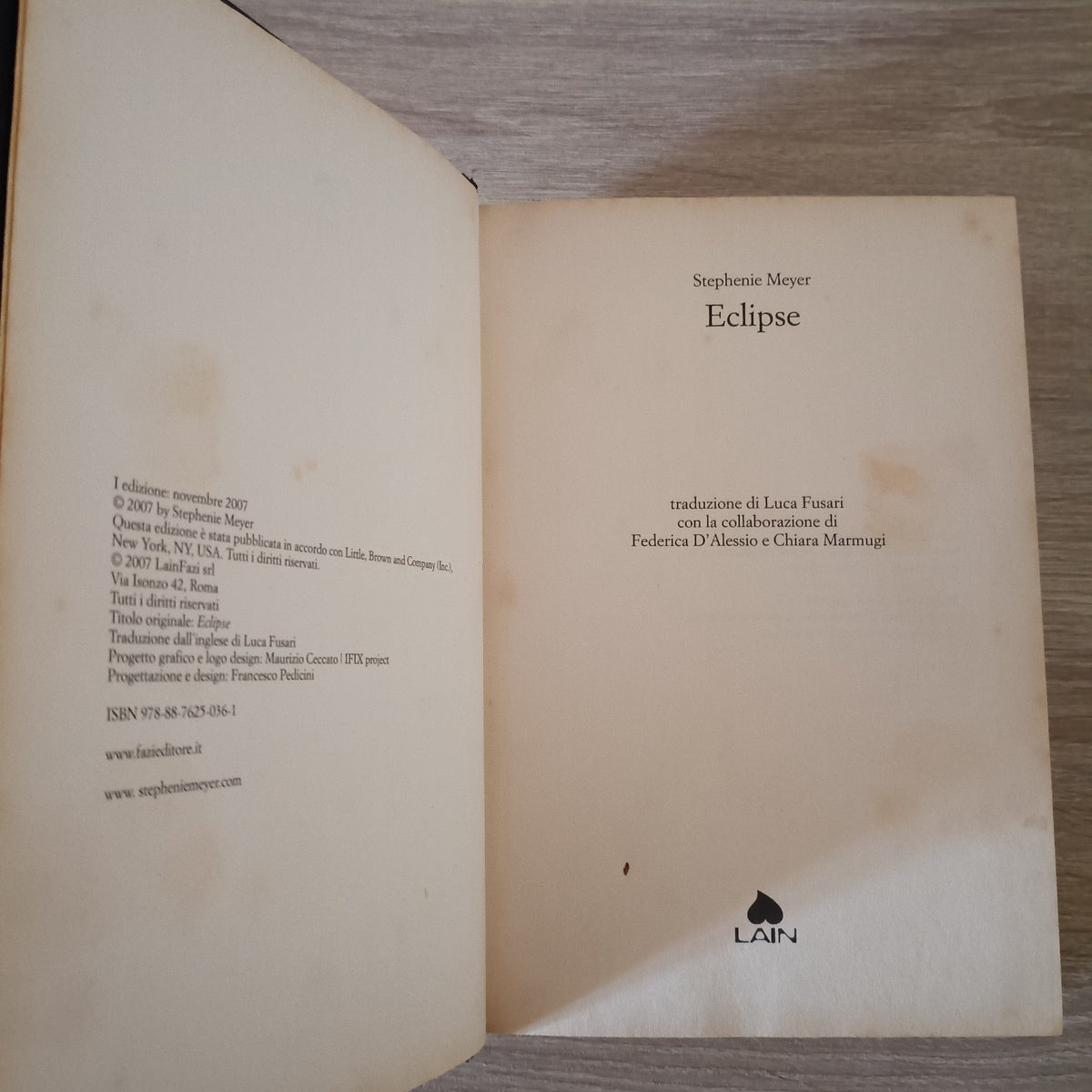 LN2- ECLIPSE - STEPHEN MEYER - FAZI - LAIN - 2007