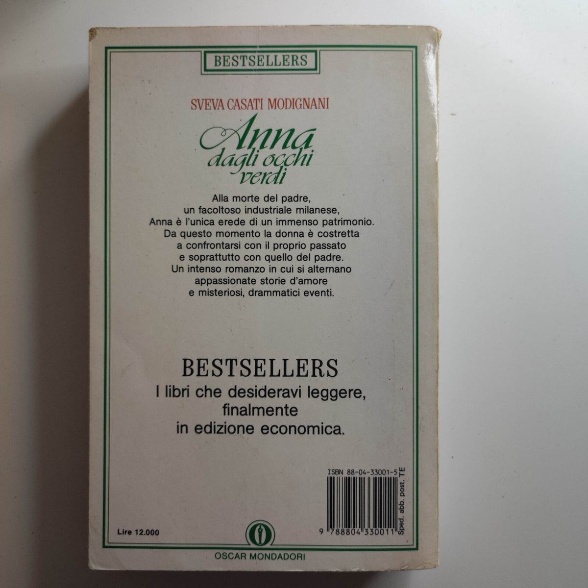 ANNA DAGLI OCCHI VERDI - Sveva Casati Modignani - Oscar Mondadori 1990