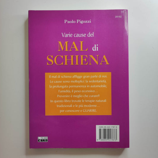 Varie cause del mal di schiena - Cure naturali - Pigozzi Paolo - Salute