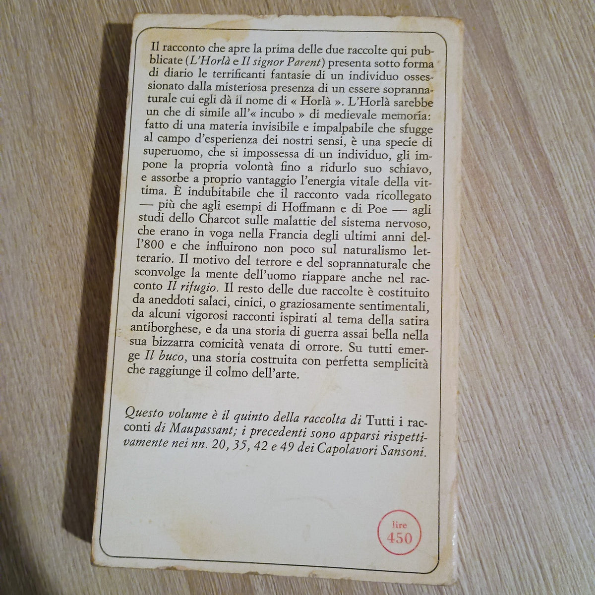 L' horlà - Maupassant - Sansoni n.52