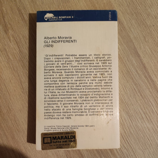 ALBERTO MORAVIA - GLI INDIFFERENTI - TASCABILI BOMPIANI 1981