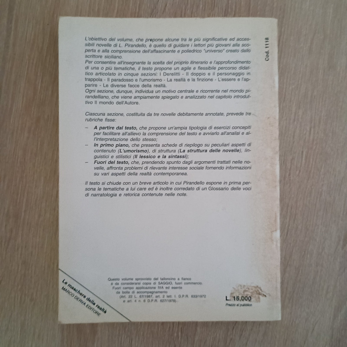 Le Maschere della Realtà - Cecchini - Crocenti - Procentese - Marco Derva 1992