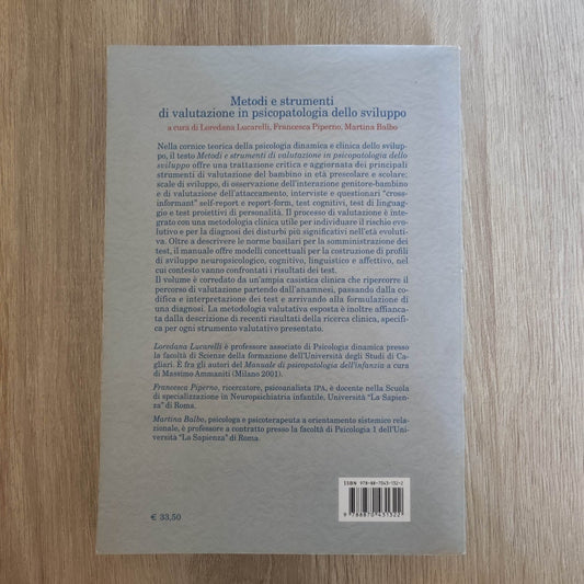 Libro Nuovo - Metodi Di Valutazione In Psicopatologia Dello Sviluppo - Edizioni