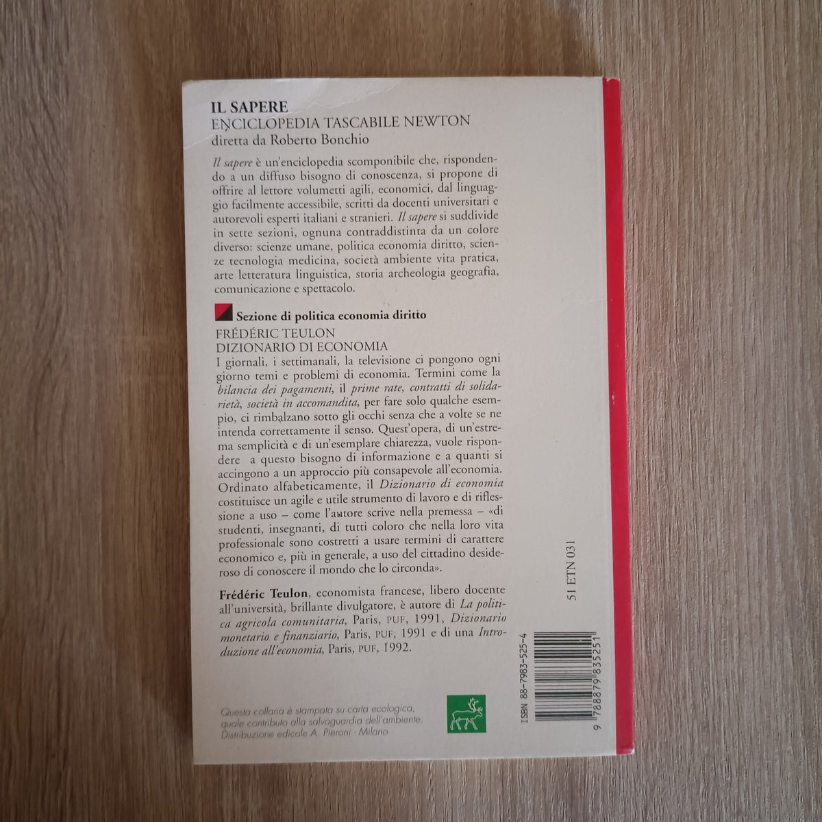 Dizionario Di Economia - Numero 31 - Il Sapere Enciclopedia Tascabile ,Frederic