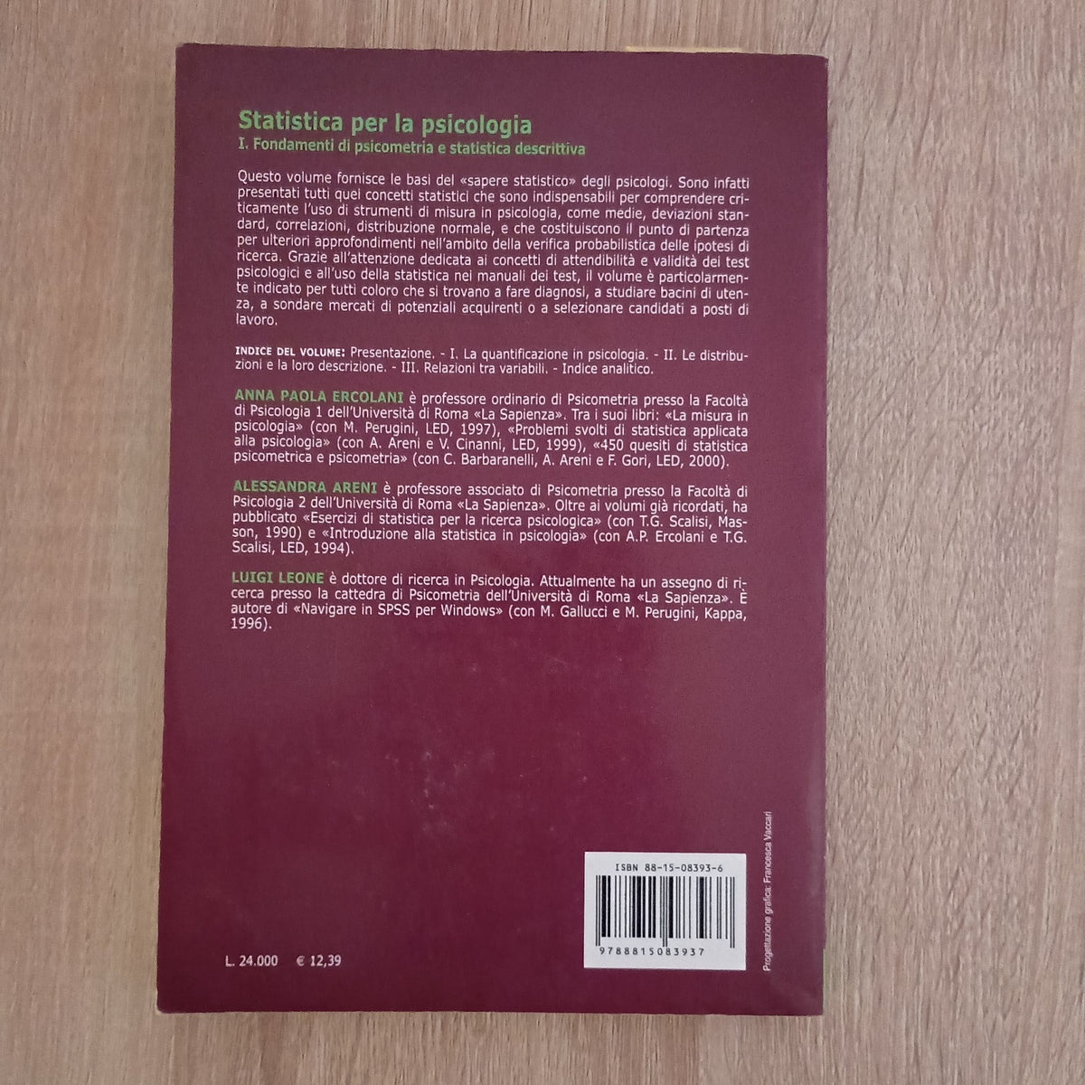 Statistica Per La Psicologia - Fondamenti di Psicometria e Statistica -Il Mulino
