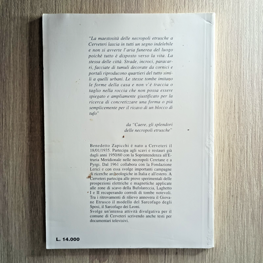 CERVETERI LE NECROPOLI DELLA BANDITACCIA ZAPICCHI BENEDETTO B. DI BERNARDINO