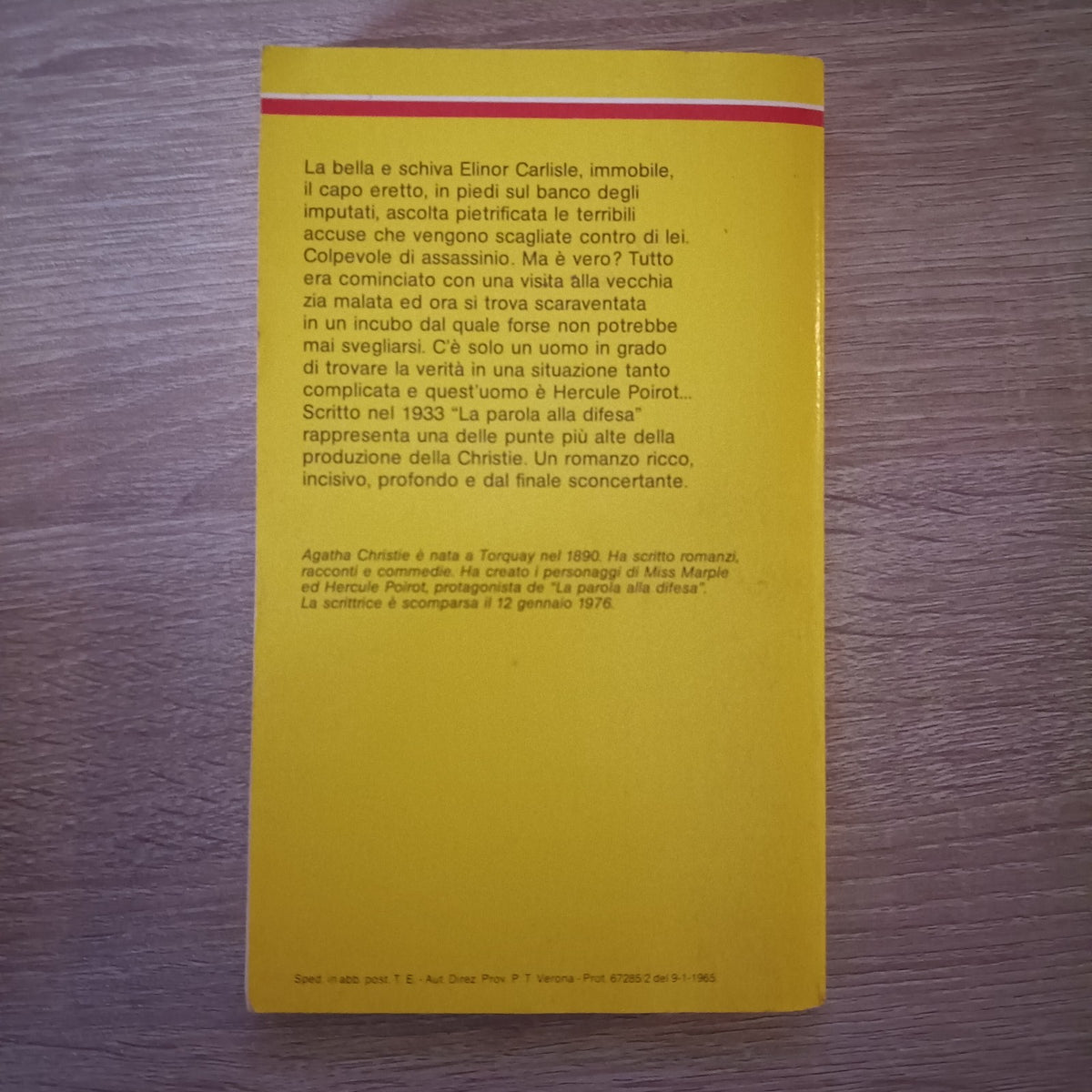 La parola alla difesa - Agatha Christie - Mondadori 1988 I Classici del Giallo
