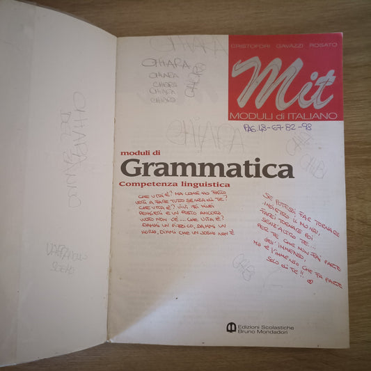 MIT MODULI DI ITALIANO GRAMMATICA - CRISTOFORI GAVAZZI - BRUNO MONDADORI