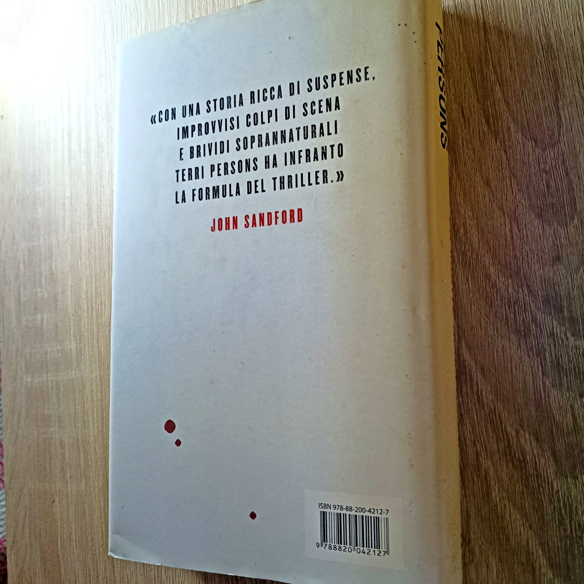 LA MORTE NEGLI OCCHI di Terri Persons ed. Sperling & Kupfer