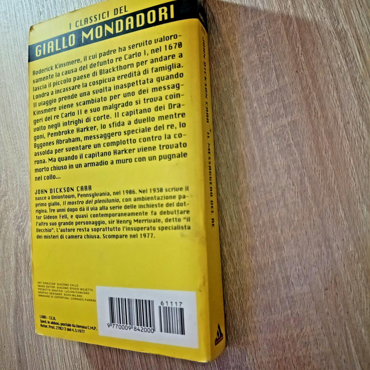 John Dickson Carr - Il Messaggero Del Re - I Classici Del Giallo Mondadori 1117
