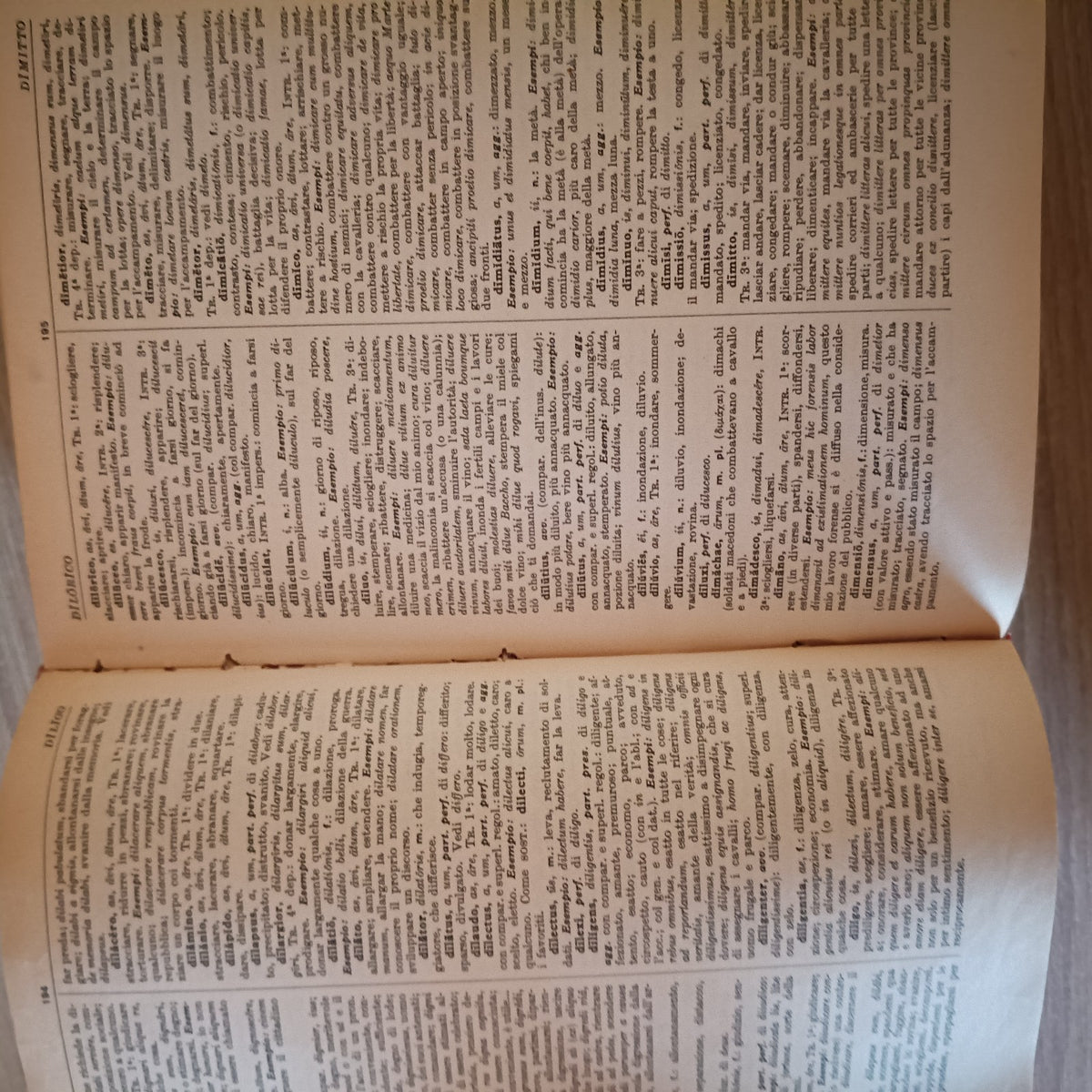 vocabolario latino italiano, Campanini Carboni, paravia, 1950