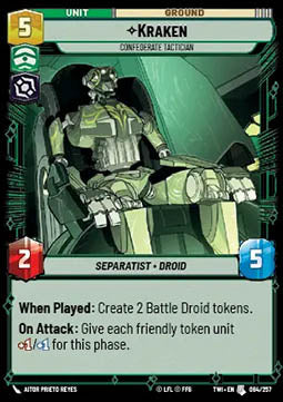 Kraken, Confederate Tactician