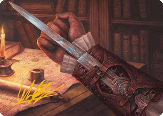 Hidden Blade Art Card (Gold-Stamped Signature)