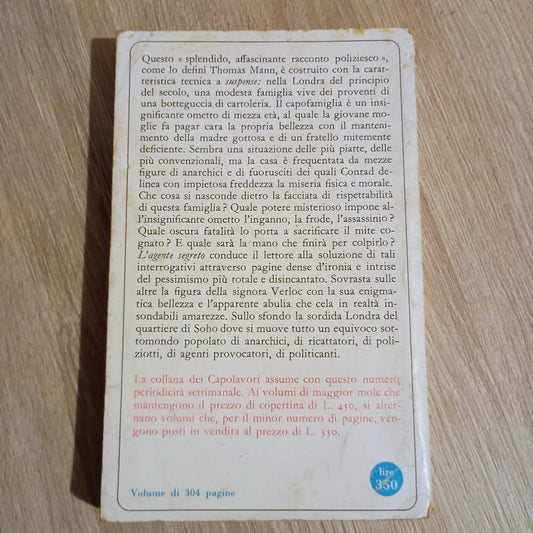 JOSEPH CONRAD - L'AGENTE SEGRETO - SANSONI - 1965