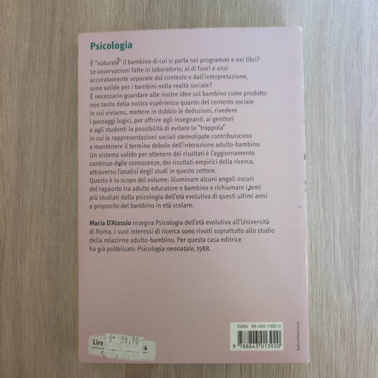 Psicologia dell'età scolare - Mario D'alessio - Carocci - Psicologia