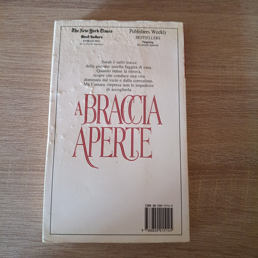 A BRACCIA APERTE SPENCER LAVYRLE SPERLING & KUPFER 1993 PANDORA