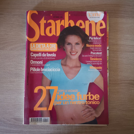 Rivista Starbene - Ottobre 1999 - Mondadori - La Dieta a ore