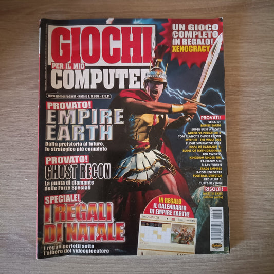 Rivista Videogames GIOCHI PER IL MIO COMPUTER Empire Earth NATALE 2002