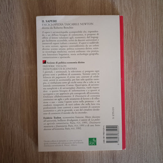 Dizionario Di Economia - Numero 31 - Il Sapere Enciclopedia Tascabile ,Frederic