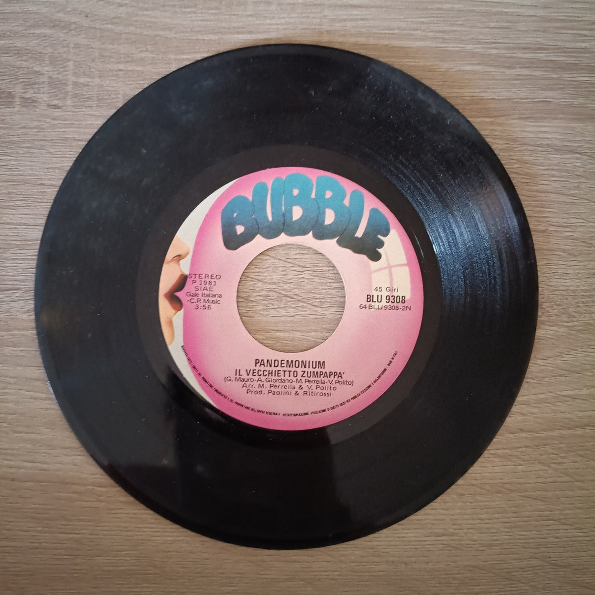 Vinile 45 giri PANDEMONIUM - Fatte Curà - Bubble