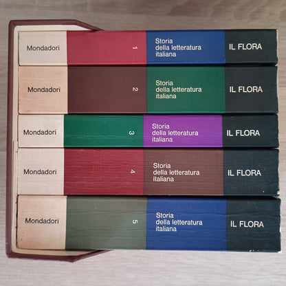 IL FLORA - Storia della letteratura italiana - volumi 1/5 - Mondadori 1966