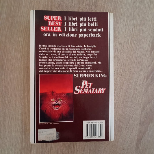 Libro PET SEMATARY Stephen King 1994 - Sperling Paperback - Best Seller