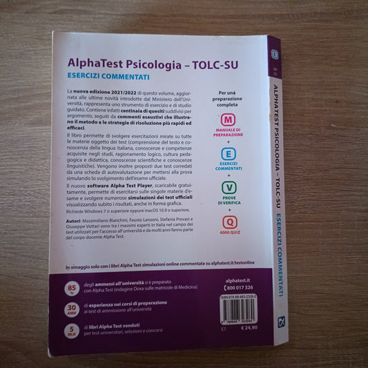 Alpha Test Psicologia - TOLC-SU - Manuale di Preparazione