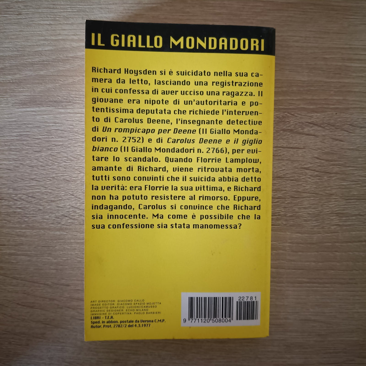 LEO BRUCE - ASCOLTAMI, CAROLUS! - IL GIALLO MONDADORI 2781 Libro [L192]