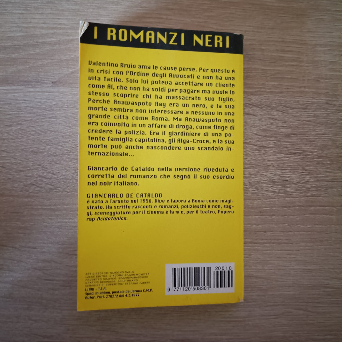 Giancarlo de Cataldo Nero come il cuore Mondadori 2002 Prima Edizione Brossura