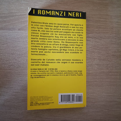 Giancarlo de Cataldo Nero come il cuore Mondadori 2002 Prima Edizione Brossura