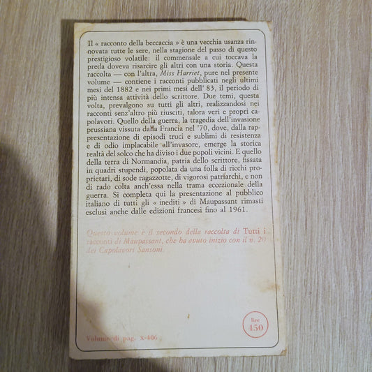 Racconti della beccaccia - de Maupassant, Guy - 1966 I Capolavori Sansoni