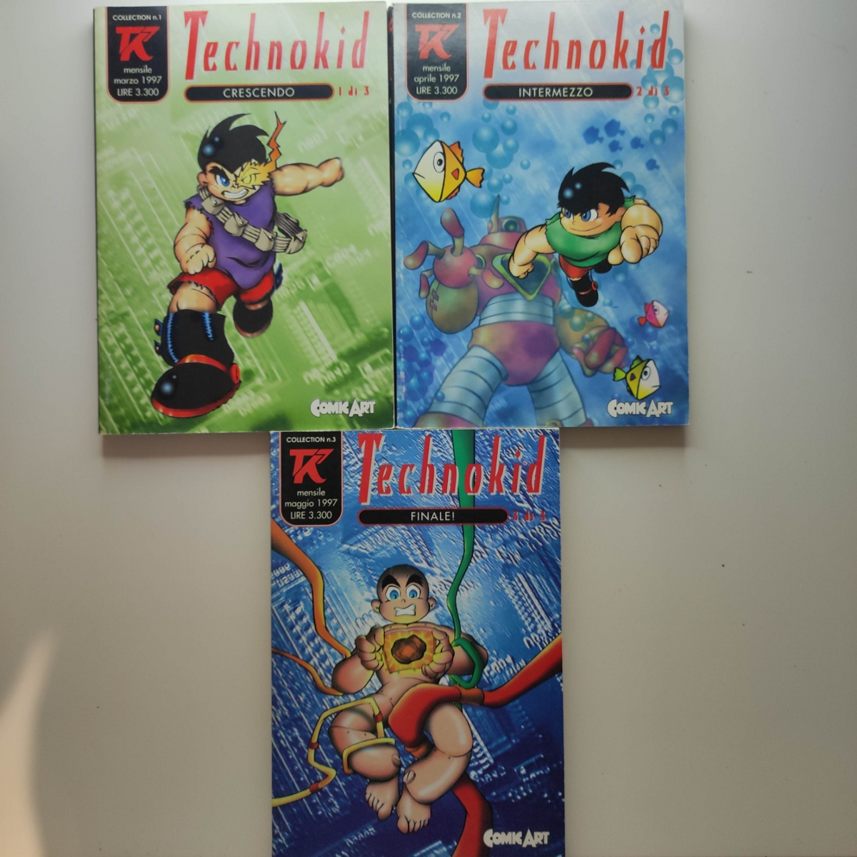 TECHNOKID 1-2-3 SERIE COMPLETA di R RECCHIONI COMIC ART NO DYLAN DOG ORFANI