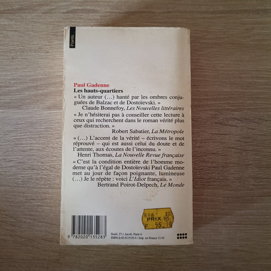 Les hauts-quartiers - Paul Gadenne - Roman Texte Integral