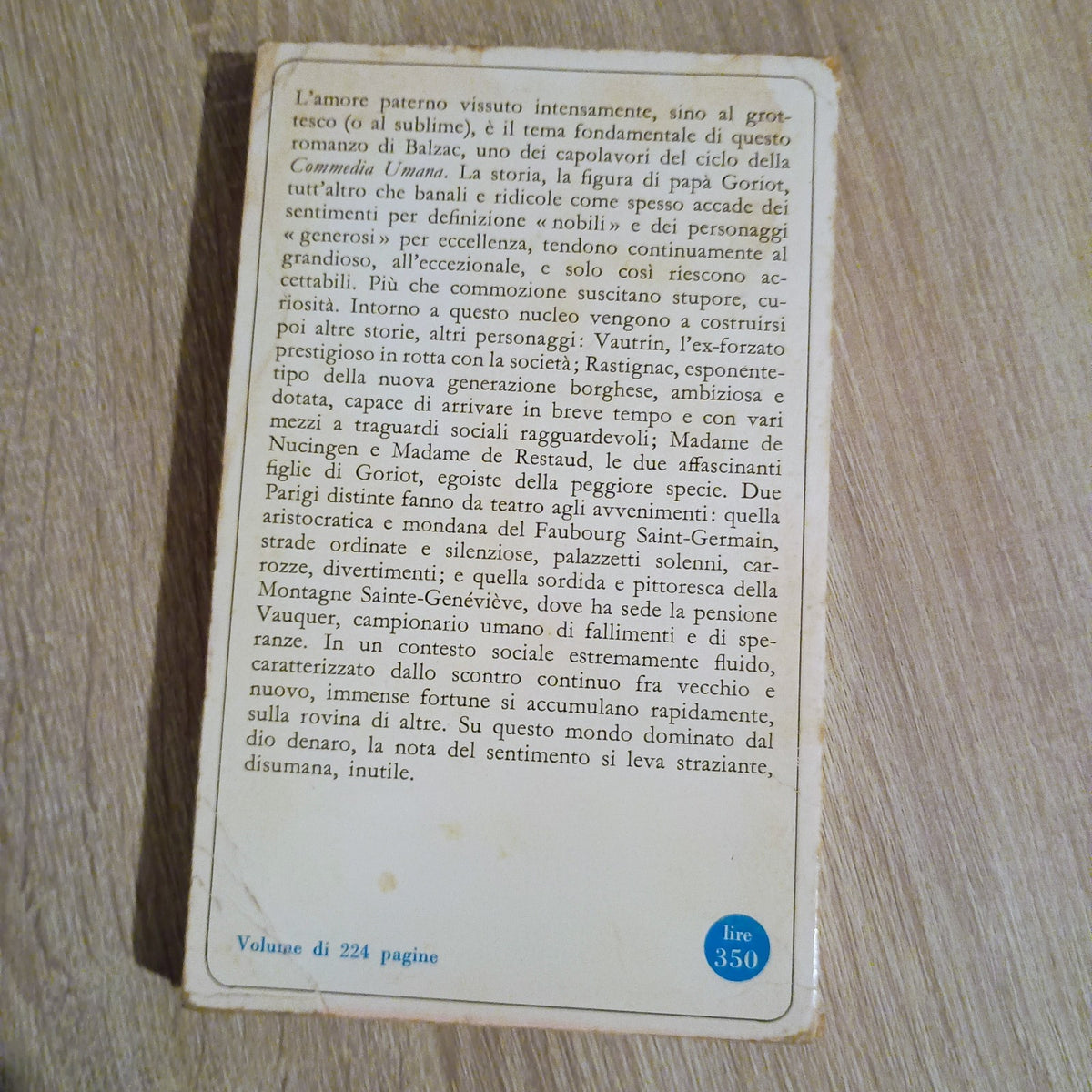 61130 Balzac - Papà Goriot - Sansoni ed. 1965