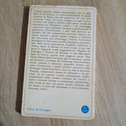 61130 Balzac - Papà Goriot - Sansoni ed. 1965